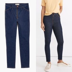 Madewell 10" High-Rise Skinny Crop Jeans Macarthur Wash Exposed Zip Edition 26